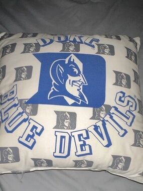 Duke Blue Devils Logo Throw Pillow - White & Blue